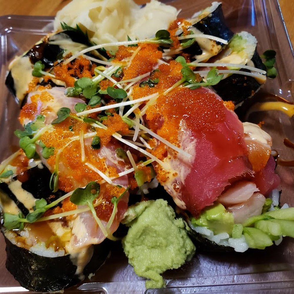 Kiku Sushi - Dynamite roll...with extra pieces of fish bonus! - Sushi Bars Near Me - Baltimore, Maryland Kiku Sushi - Dynamite roll...with extra pieces of fish bonus! - Sushi Bars Near Me - Baltimore, Maryland