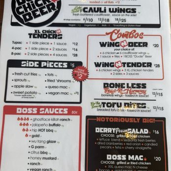 Boss ChickNBeer - Menu - Chicken Wings Near Me - Cuyahoga Falls, Ohio Boss ChickNBeer - Menu - Chicken Wings Near Me - Cuyahoga Falls, Ohio