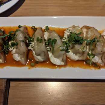Earls Kitchen + Bar - Pork and crab gyozas - Canadian (New) Near Me - Burnaby, British Columbia