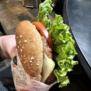 Habit Burger & Grill - Veggie Burger with Cheese 10/10 sooooooo good!!! - Salad Near Me - Corona, California