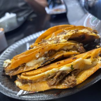 Taqueria Los Abarcas - 3 Quesabirria Tacos - Tacos Near Me - San Jacinto, California