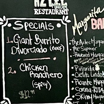 The Aztec Restaurant - Today's specials - Mexican Near Me - Framington, Massachusetts
