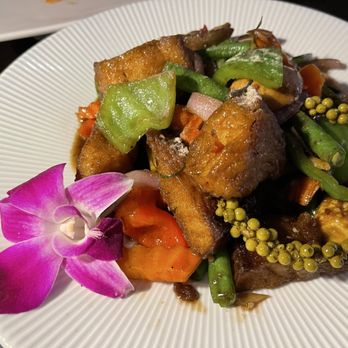 Krung Thep Thai Cuisine - Pad Cha Catfish - Thai Near Me - Chicago, Illinois Krung Thep Thai Cuisine - Pad Cha Catfish - Thai Near Me - Chicago, Illinois