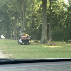 Buckeye Lake KOA - The man Marking the sites when I was leaving.