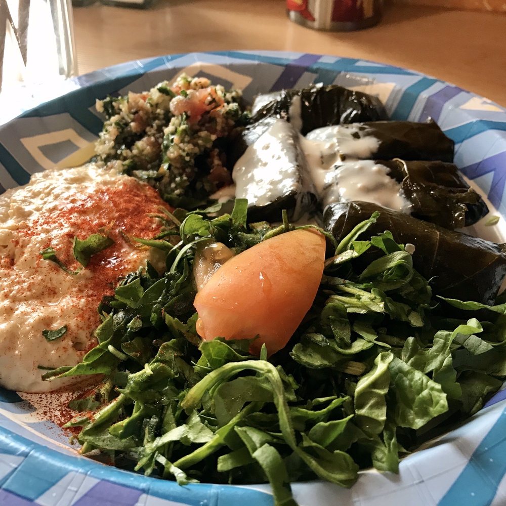 Paprika Cafe - Vegan dolmas plate. - Mediterranean Near Me - Monterey, California Paprika Cafe - Vegan dolmas plate. - Mediterranean Near Me - Monterey, California
