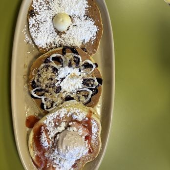 Snooze, an A.M. Eatery - Pancake flight - Breakfast & Brunch Near Me - Chapel Hill, North Carolina Snooze, an A.M. Eatery - Pancake flight - Breakfast & Brunch Near Me - Chapel Hill, North Carolina