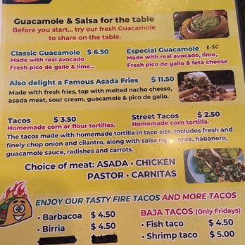 5T Taco - Menu - Mexican Near Me - Victor, Montana