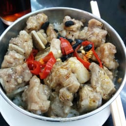 Spareribs with black beans over rice Spareribs with black beans over rice