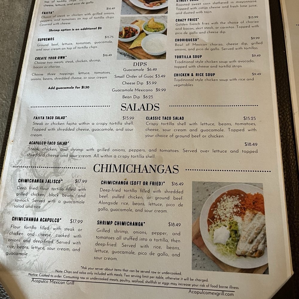 Acapulco Mexican Grill - Menu - Mexican Near Me - Grand Rapids, Michigan