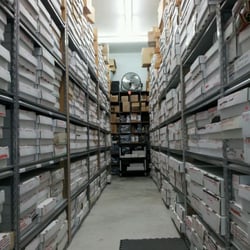 Dick & Jane's Sports Cards & Gaming - Our Backroom with millions of single sports cards.  Please order online rookieshq.com