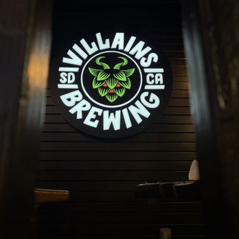 Villain’s Brewing - The sign on the wall - Brewpubs Near Me - San Diego, California