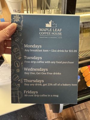 Menu photo 6 Maple Leaf Coffee House St. Charles, IL