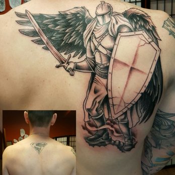Depiction Tattoo - Before and after. John clark. Still have color session to come. - Tattoo Near Me - Arlington, Texas Depiction Tattoo - Before and after. John clark. Still have color session to come. - Tattoo Near Me - Arlington, Texas