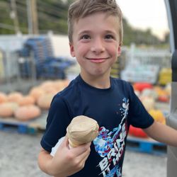 G & G Farm Market - Me eating G and G coffee ice cream