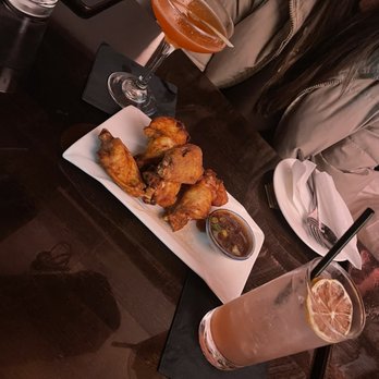 Sugar Hill - Chicken Wings, Jam On it (drink on the right), Pandan replay (drink at the top left) - Bars Near Me - Seattle, Washington Sugar Hill - Chicken Wings, Jam On it (drink on the right), Pandan replay (drink at the top left) - Bars Near Me - Seattle, Washington