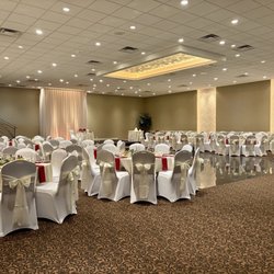 The Fez Extraordinary Events - Wedding reception room setup for fall wedding in the Balconade Room