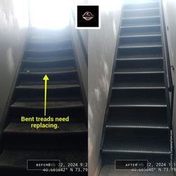 Black Steel Welding - Restoring damaged steps for an event center.