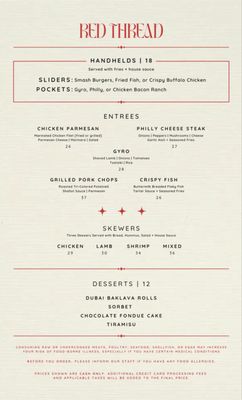 Menu photo 4 Red Thread St. Petersburg, FL