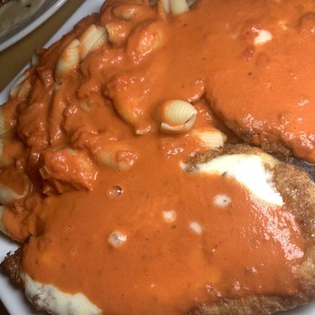 Leo's Grandevous - Chicken Cutlet Parmigiana in vodka sauce - Italian Near Me - Hoboken, New Jersey Leo's Grandevous - Chicken Cutlet Parmigiana in vodka sauce - Italian Near Me - Hoboken, New Jersey