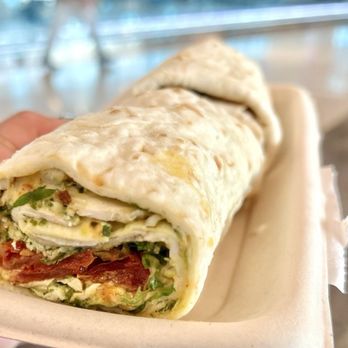 Proper Food - Chicken Pesto & Hummus Wrap. Surprisingly good. I liked the spicy lemon aioli combined with the hummus and chicken pesto. - Sandwiches Near Me - San Francisco, California Proper Food - Chicken Pesto & Hummus Wrap. Surprisingly good. I liked the spicy lemon aioli combined with the hummus and chicken pesto. - Sandwiches Near Me - San Francisco, California
