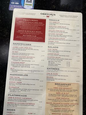 Menu photo 1 Obrycki's Restaurant and Bar Baltimore, MD Menu photo 1 Obrycki's Restaurant and Bar Baltimore, MD