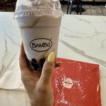 BAMBU - Taro Coconut Smoothie with boba - Bubble Tea Near Me - Chicago, Illinois BAMBU - Taro Coconut Smoothie with boba - Bubble Tea Near Me - Chicago, Illinois