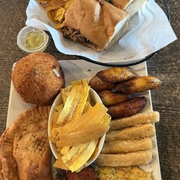 Sampler Platter and Hot Cuban Sampler Platter and Hot Cuban