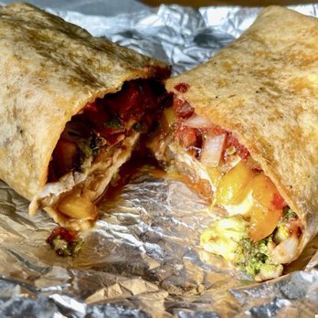 The Uphill Grill - Veggie Breakfast Burrito. It's big! - Wraps Near Me - Helena, Montana