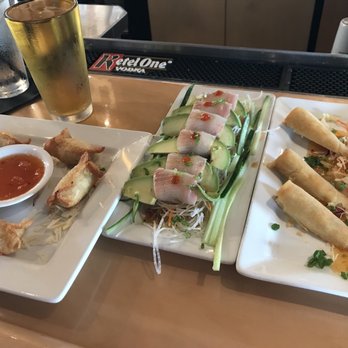 Sushi Brokers - Crab Rangoon's, jalapeño tail, and veggie spring rolls - Sushi Bars Near Me - Gilbert, Arizona Sushi Brokers - Crab Rangoon's, jalapeño tail, and veggie spring rolls - Sushi Bars Near Me - Gilbert, Arizona