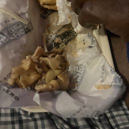 This is the fat that came off of my husband's smokehouse brisket sandwich. I'm disgusted there's more fat than beef brisket! Waist of money This is the fat that came off of my husband's smokehouse brisket sandwich. I'm disgusted there's more fat than beef brisket! Waist of money