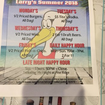 Pelican Larry's Raw Bar and Grill - Summer specials - American Near Me - Naples, Florida Pelican Larry's Raw Bar and Grill - Summer specials - American Near Me - Naples, Florida