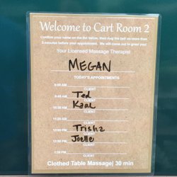 Tiny Massage Cart - Upon arrival, your name will be posted!