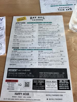 Menu photo 7 Bay Hill Tavern San Diego, CA