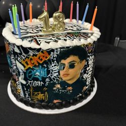 Baskin Robbins - We got an ice cream cake with half chocolate cake and mint chip ice cream, and the other half vanilla cake with Oreo ice cream.