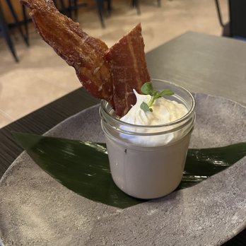 Ju-ichi - Pot du creme, with wagyu fat, candied bacon and vanilla bean cream - Sushi Bars Near Me - San Diego, California