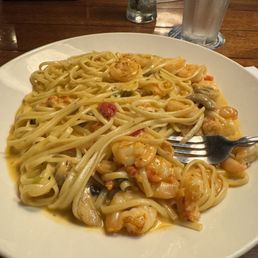 Shrimp and lobster linguini Shrimp and lobster linguini