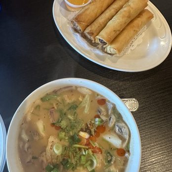 Faidang Thai Restaurant - complimentary soup! i ordered the Tom Yum Soup with vegetables it has a coconut broth very yummy! The Fresh Spring Rolls are amazing!! - Restaurants Near Me - Santee, California