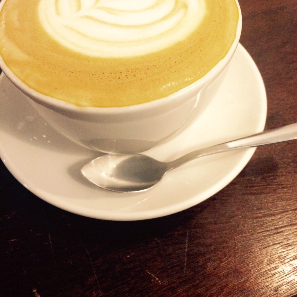 Pumpkin latte, perfection. The pumpkin was just barely noticeable and not made from sugary pumpkin syrup(bleh!) Pumpkin latte, perfection. The pumpkin was just barely noticeable and not made from sugary pumpkin syrup(bleh!)