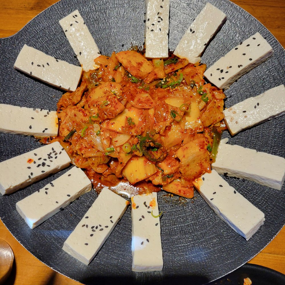 a plate of tofu and tofu a plate of tofu and tofu