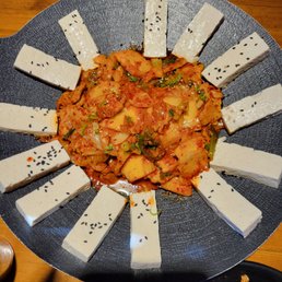 a plate of tofu and tofu a plate of tofu and tofu