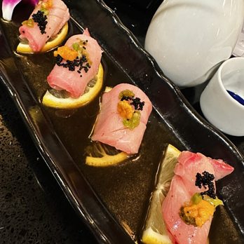 Kimu Sushi - Yellowtail carpaccio - Sushi Bars Near Me - Long Beach, California Kimu Sushi - Yellowtail carpaccio - Sushi Bars Near Me - Long Beach, California