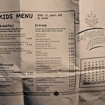 La Penca Azul - Menu Kids - Mexican Near Me - Alameda, California La Penca Azul - Menu Kids - Mexican Near Me - Alameda, California