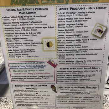 Redondo Beach Public Library -- The Main Library - Events - Libraries Near Me - Redondo Beach, California Redondo Beach Public Library -- The Main Library - Events - Libraries Near Me - Redondo Beach, California