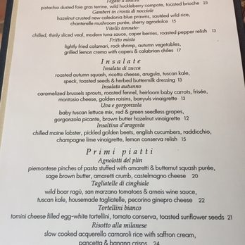 Barolo Grill - Nice variety on the menu. - Italian Near Me - Denver, Colorado