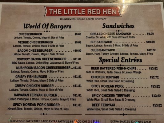 Menu photo 2 The Little Red Hen Seattle, WA Menu photo 2 The Little Red Hen Seattle, WA