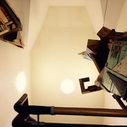 Some art in the stairway of the Crescent Arts Centre