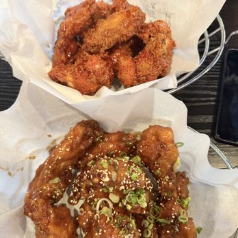 bb.q Chicken - Wings of Fire (top), Galbi (bottom) - Chicken Wings Near Me - Cupertino, California bb.q Chicken - Wings of Fire (top), Galbi (bottom) - Chicken Wings Near Me - Cupertino, California