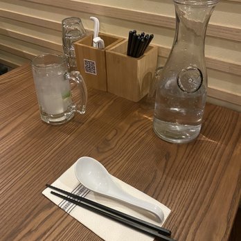 Akahoshi Ramen - Chopsticks, spoons for ramen, QR code for menu - Ramen Near Me - Chicago, Illinois Akahoshi Ramen - Chopsticks, spoons for ramen, QR code for menu - Ramen Near Me - Chicago, Illinois