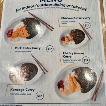 Nippon Curry San Francisco - 1/2 the menu - Japanese Curry Near Me - San Francisco, California