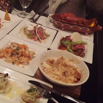 Moonstones - Seared scallops, buffalo calamari, duck sliders, baby beets, pork tacos, and embutido bombeiro (flaming chorizo/sausages). - Live/Raw Food Near Me - Chelmsford, Massachusetts